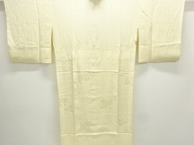 花模様織出し単衣長襦袢